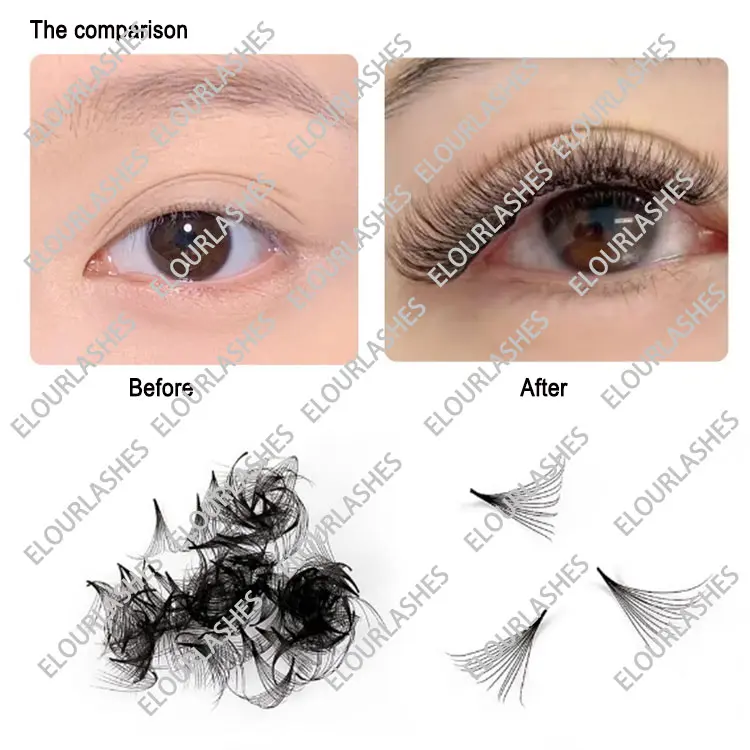 Premade loose fans eyelash extensions EM151