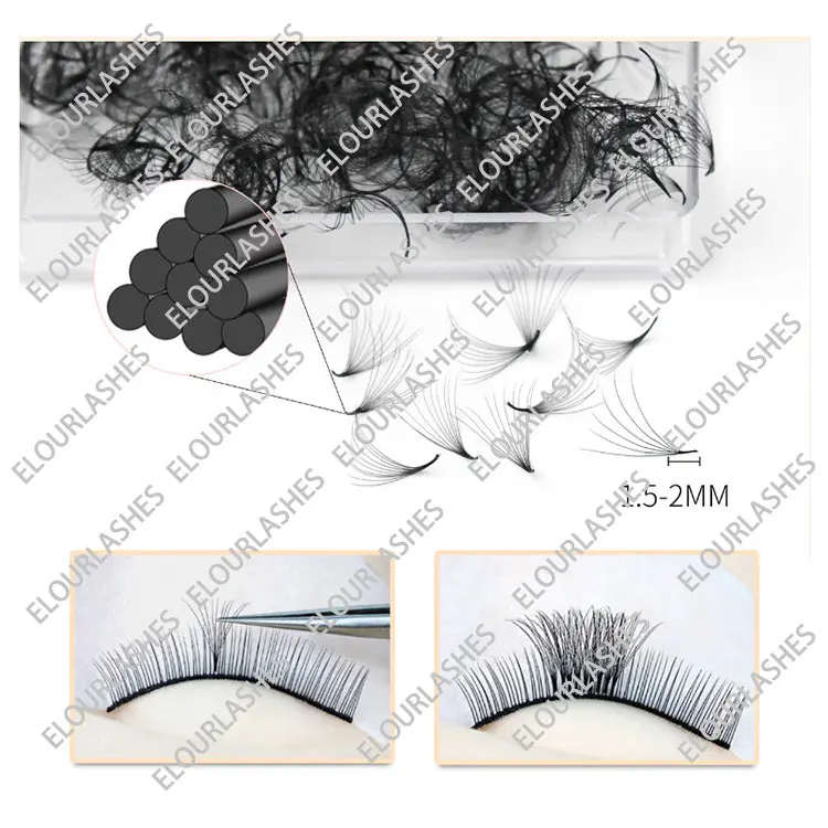 Premade loose fans eyelash extensions EM151